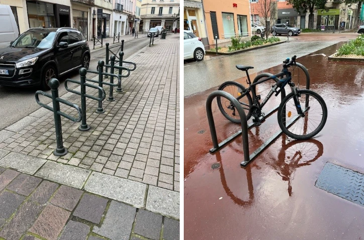 Les racks à vélos à Bourg-en-Bresse